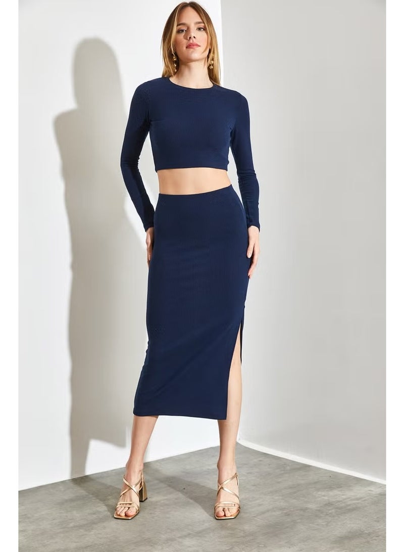 Shade Knitted Skirted Bottom Top Set - Image 2