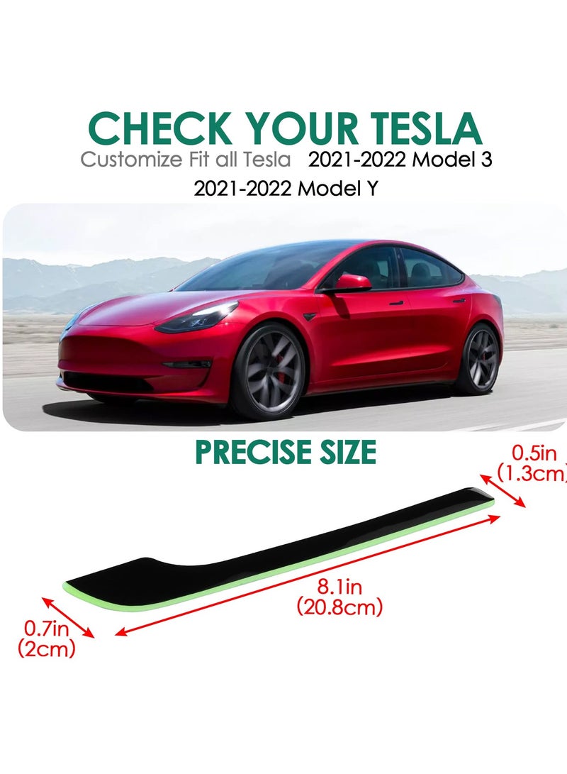 SYOSI Luminous Car Door Handle Decals for Tesla Model 3 Y, Scratch Resistant Door Wrap, Protective Handle Trims, Decorative Stickers, Durable Car Accessories - Image 3