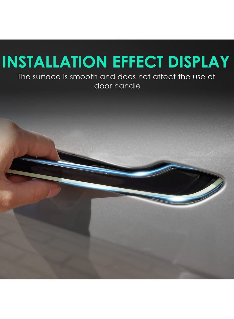 SYOSI Luminous Car Door Handle Decals for Tesla Model 3 Y, Scratch Resistant Door Wrap, Protective Handle Trims, Decorative Stickers, Durable Car Accessories - Image 5