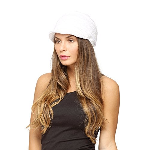 FabSeasons White Foldable Turkey Cotton Cloth Fancy Cap - Image 1