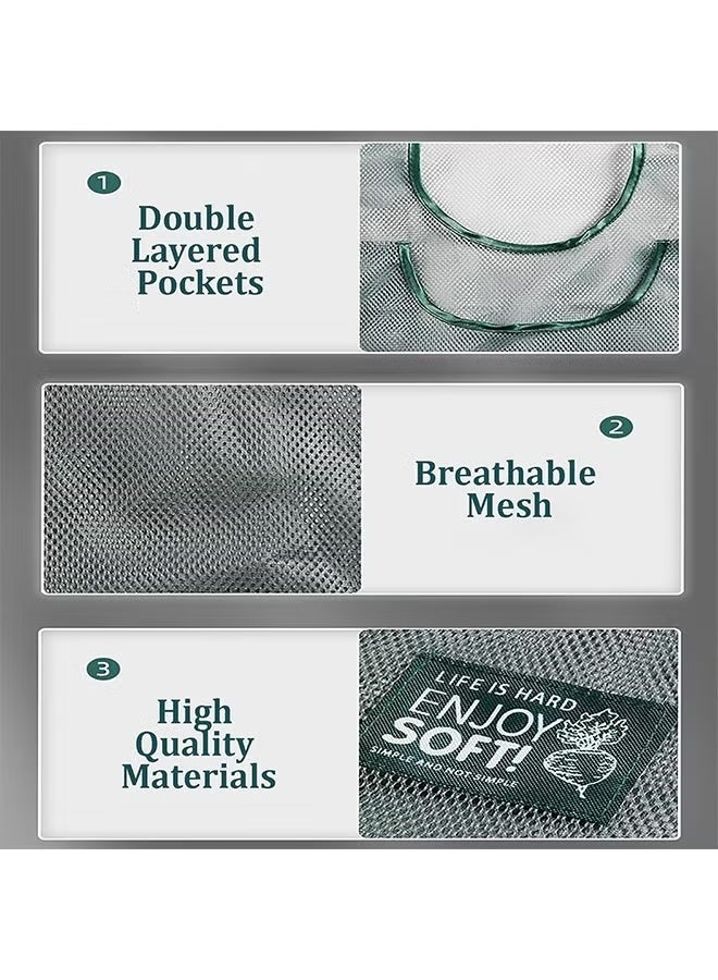 3 PCS Hanging Mesh Storage Bags, Reusable Hanging Mesh Storage Organizer Mesh Bag, Breathable Net Bags for Fruit Vegetable - Image 3