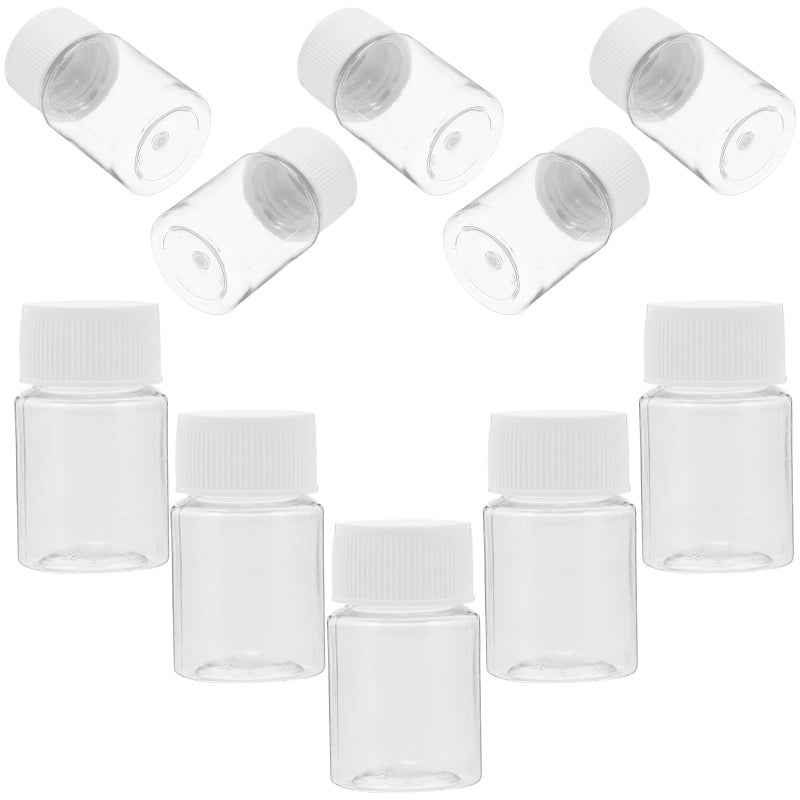 15ml Wide Mouth Plastic Bottles with Screw Caps Leak Resistant for Lab Travel Storage - Image 2