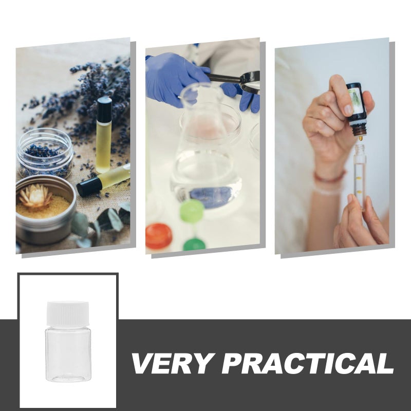 15ml Wide Mouth Plastic Bottles with Screw Caps Leak Resistant for Lab Travel Storage - Image 4