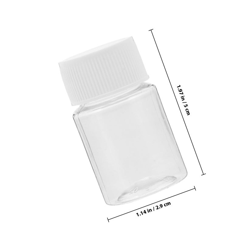 15ml Wide Mouth Plastic Bottles with Screw Caps Leak Resistant for Lab Travel Storage - Image 3