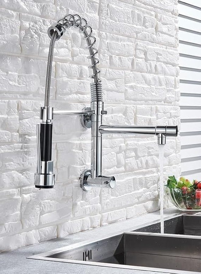 PIPULSE Versatile 2-Mode Pull-Down Kitchen Faucet with Swivel Spout Multi-Function Faucet Dual Swivel/Hot and Cold Water Mixer/Spring-Style Mounted Faucet - Image 4