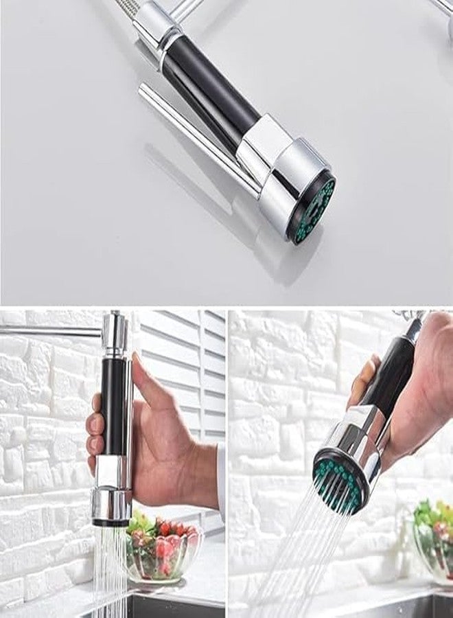 PIPULSE Versatile 2-Mode Pull-Down Kitchen Faucet with Swivel Spout Multi-Function Faucet Dual Swivel/Hot and Cold Water Mixer/Spring-Style Mounted Faucet - Image 2