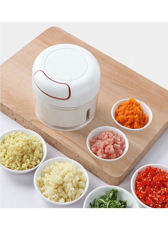 Generic - مفرمة طعام يدوية مفرمة ثوم وبصل مفرمة ثوم ومعالج خضروات بخيط سحب يدوي أخضر - Image 1
