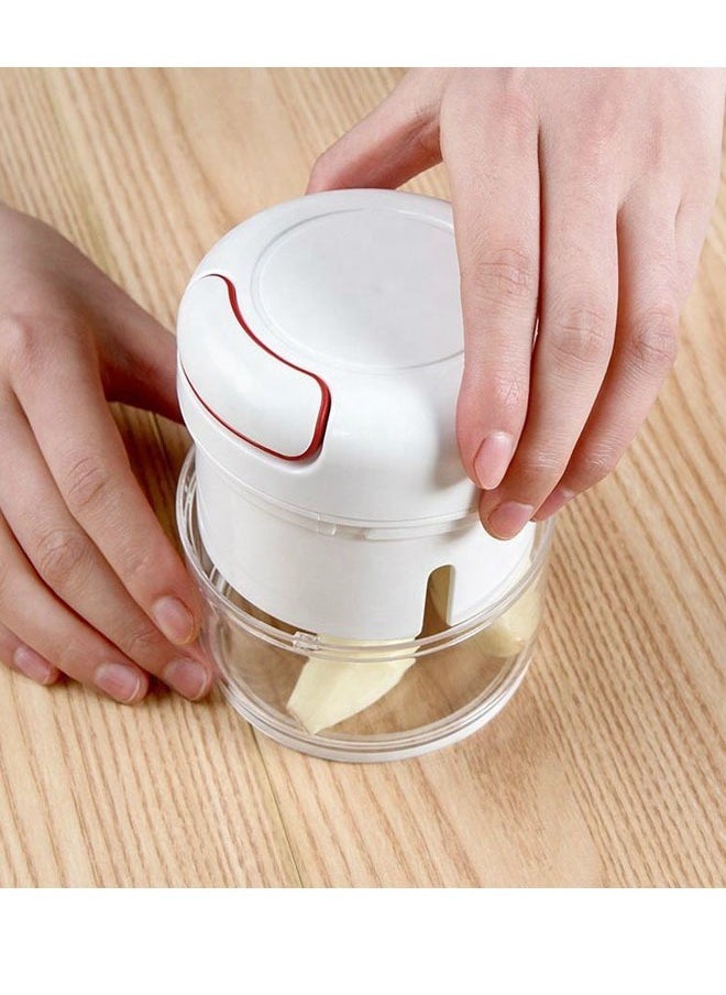 Generic - مفرمة طعام يدوية مفرمة ثوم وبصل مفرمة ثوم ومعالج خضروات بخيط سحب يدوي أخضر - Image 1