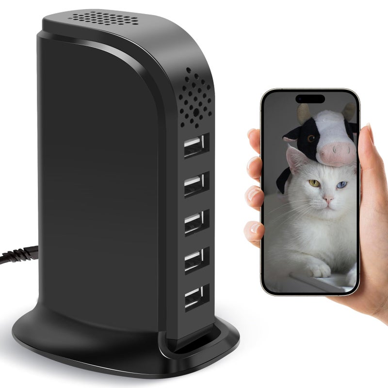 HSKAH Wireless USB Charger Camera with Motion Detection WiFi Nanny Cam for Pet Home Security Phone App USB Charging - Image 2