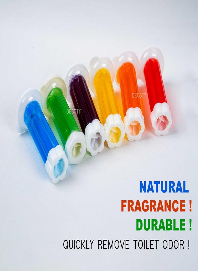 DECSTY DESCTY Toilet Cleaning Gel Flower Stamps - Bathroom Cleaner, Toilet Freshener, Air Freshener Gel Long-Lasting Refills Stamp Injection Multicolor (Pack of 4) - Image 3