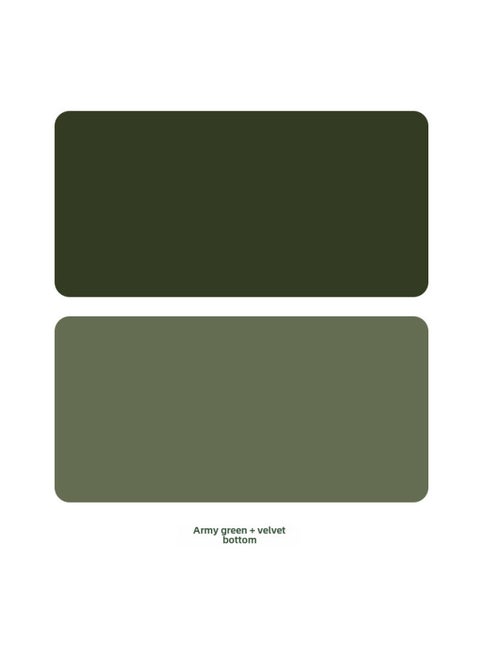 Extra Large Anti-slip Leather Mouse Pad Computer Keyboard Office Desk Writing Coffee Table Pattern Printed Logo-Color:90cm*40cm-Pattern:Army Green + Velvet Bottom Sewing