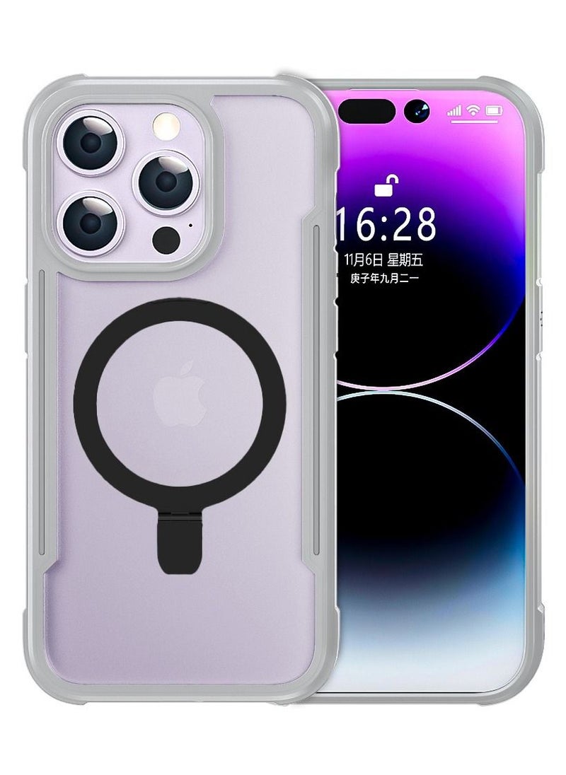 ULHYC - Protective Case Cover For iPhone 15 Pro Double-sided Non-slip PC+TPU Magsafe Magnetic With Holder - Image 1