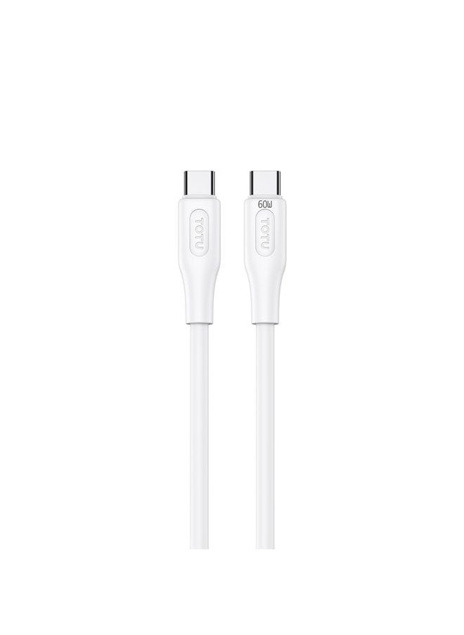 Totu TOTU CB-4 Series USB-C / Type-C to USB-C / Type-C Fast Charge Data Cable, Length:1m(White)  - Image 1