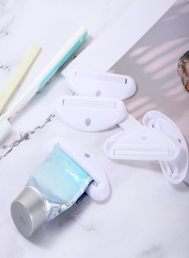 Ajcotahm 5PCS Toothpaste Squeezer, Plastic Toothpaste Tube Clip Dispenser for Bathroom Cream Cosmetics Paint(White) - Image 5