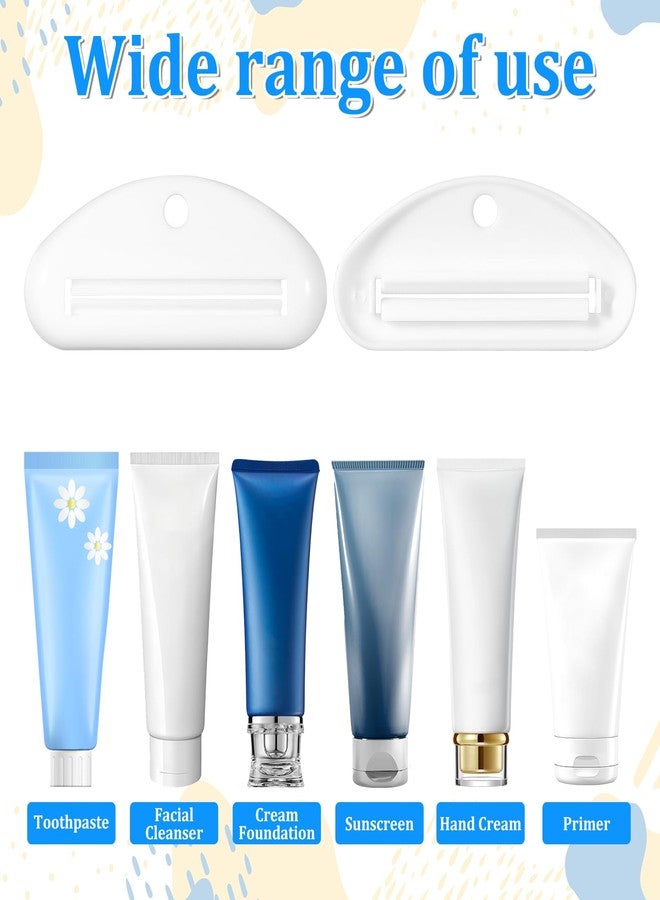 Ajcotahm 5PCS Toothpaste Squeezer, Plastic Toothpaste Tube Clip Dispenser for Bathroom Cream Cosmetics Paint(White) - Image 3