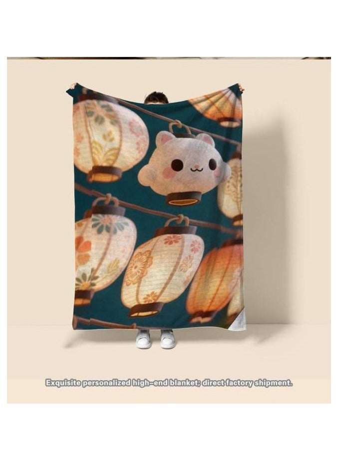 general Flannel thin blanket (warm and comfortable, suitable for sleep, gaming, dust removal and sandproof) 150cm*200cm - 398 - Image 4