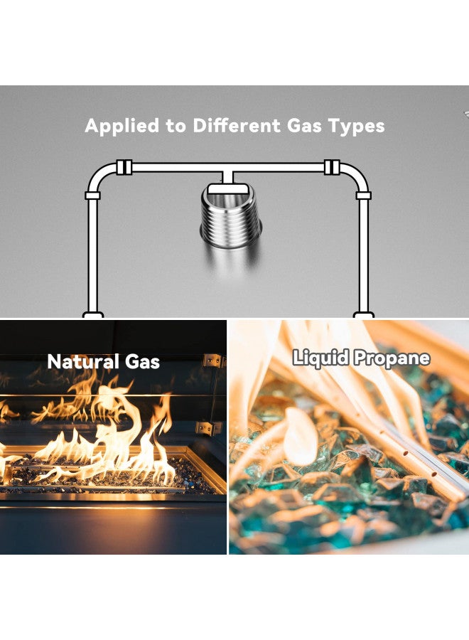 Skyflame بان وموقد حريق قابل للإدخال من الفولاذ المقاوم للصدأ على شكل مستطيل من سكاي فليم مع غطاء الموقد، منطقة احتراق 24 × 8 بوصة - Image 4