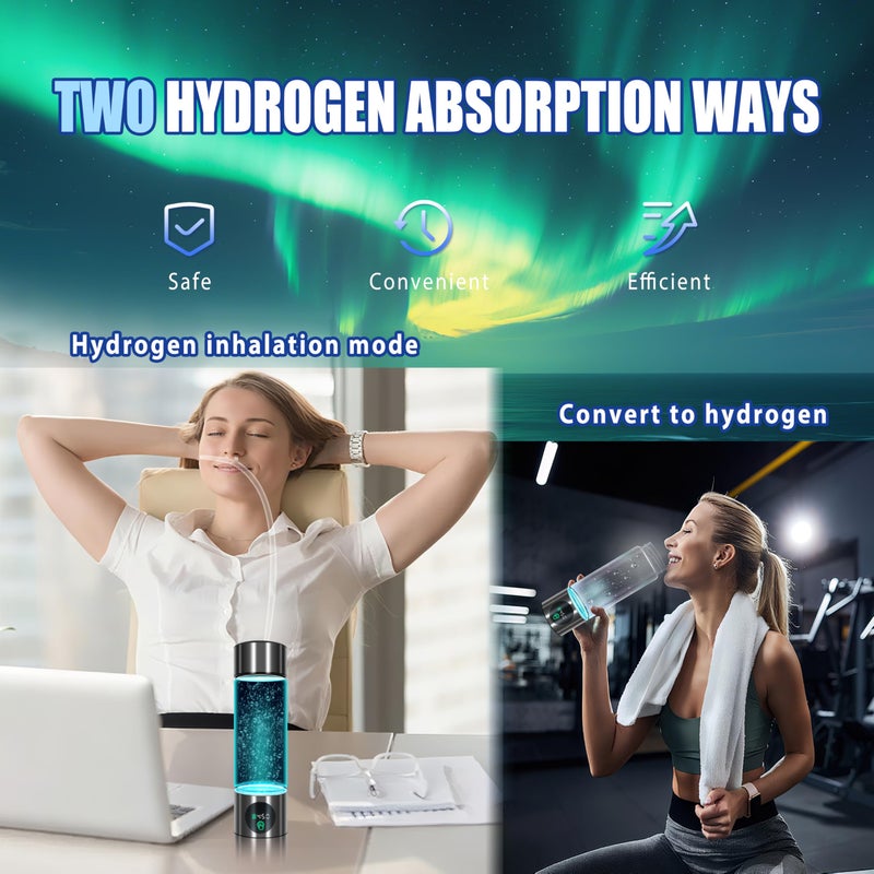 Clcepore 5.0 New Upgraded Hydrogen Water Bottle - Hydrogen Concentration Up To 6000 Ppb?Sgs-Certified Hydrogen Generator? 2025 Spe/Pem Technology Odorless Double Hydrogen Content For Sports/Home/Office/Travel - Image 5