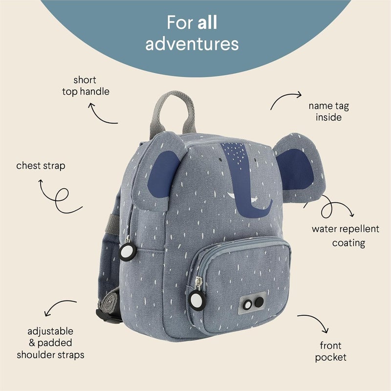 Trixie Mrs. Elephant Backpack for Kids - 5.25L Capacity, Blue - Image 5