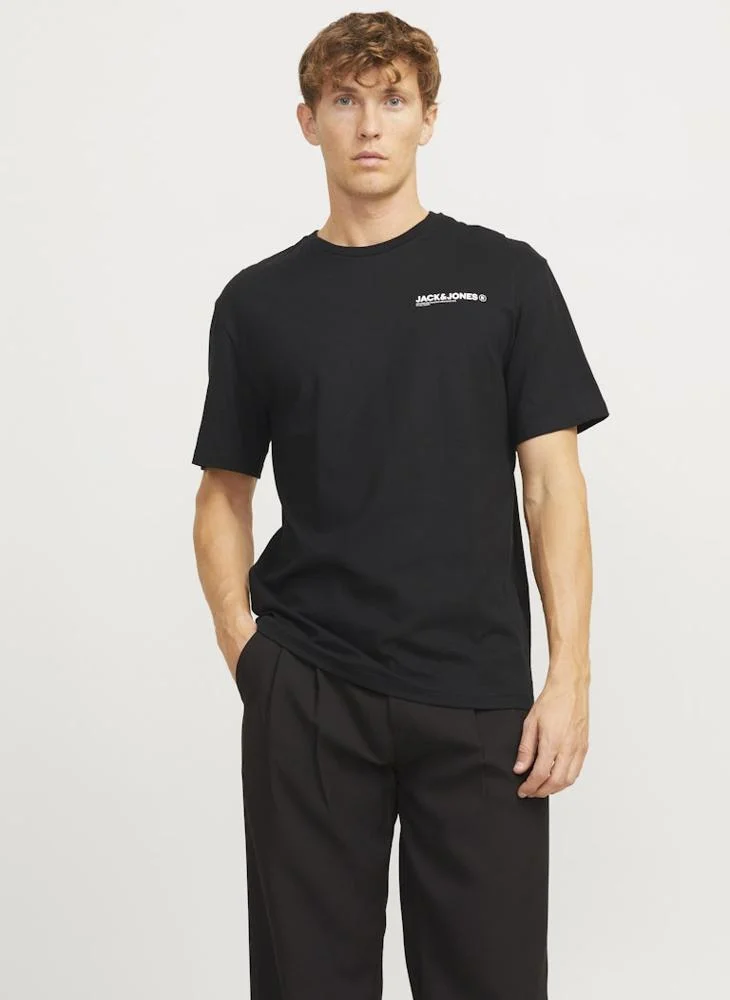 JACK & JONES Jjhawaii Logo Crew Neck T Shirt