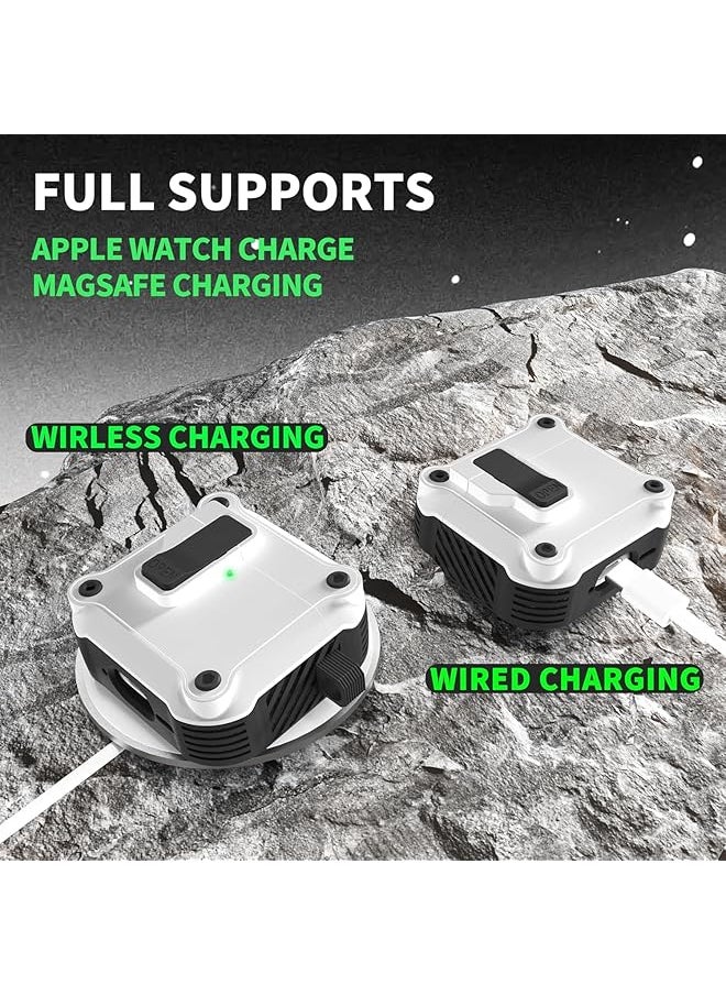 erorex - Compatible With Airpods 4 Case Cover For Women And Men Automatic Snap Switch Security Locking Cover For Airpods 4Th Generation 2024 Cases With Cleaner Kit And Keychain Front Led Visible White - Image 1