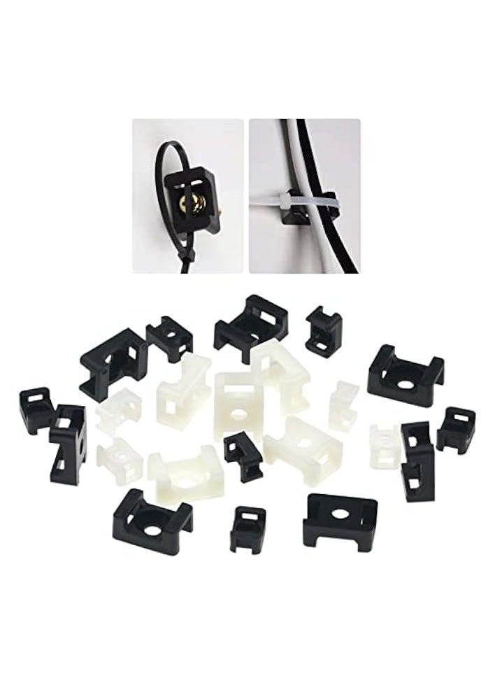 بروماس 190 قطعة من قواعد تثبيت ربط الكابل الأسود، حاملات قاعدة ربط سلكية من نوع السرج (أسود) - Image 5