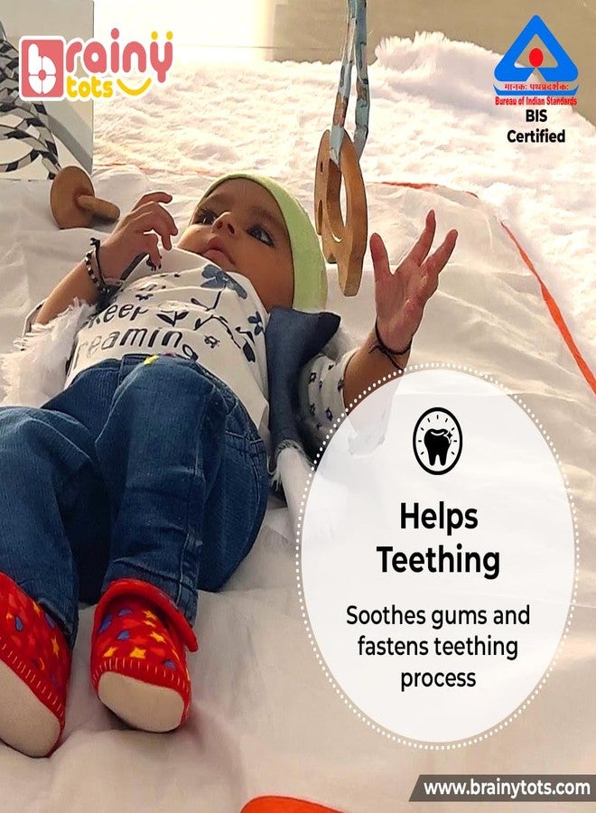 Brainytots Neem Teethers Set | 4 Teethers Made of Organic Neem Wood | Neem Wood | Helps Boost Immunity & Aids in Digestion | Easy to Grasp & Chew | Helps Grasp and Hand to Hand Transfer - Image 2