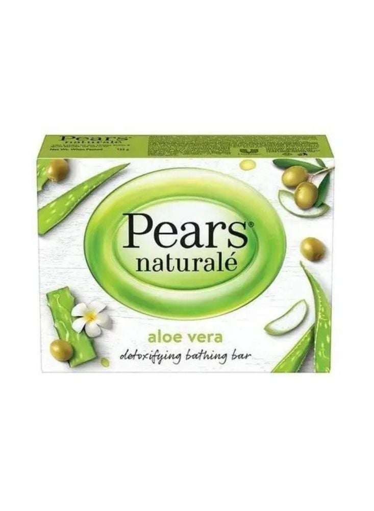 Pears Naturale Aloe Vera Detoxifying Bathing Bar – Refreshing Cleansing Soap 125g - Image 1
