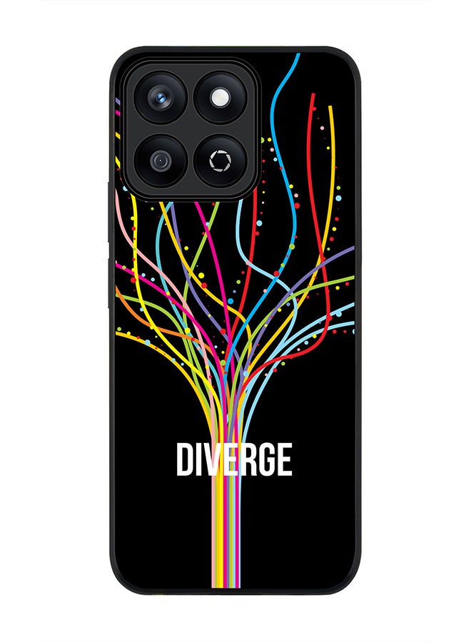 Stylizedd For Honor X7c 4G Case,Slim fit Camera Protection, Shockproof Thin Phone cover  - Diverge (Black) - Image 1