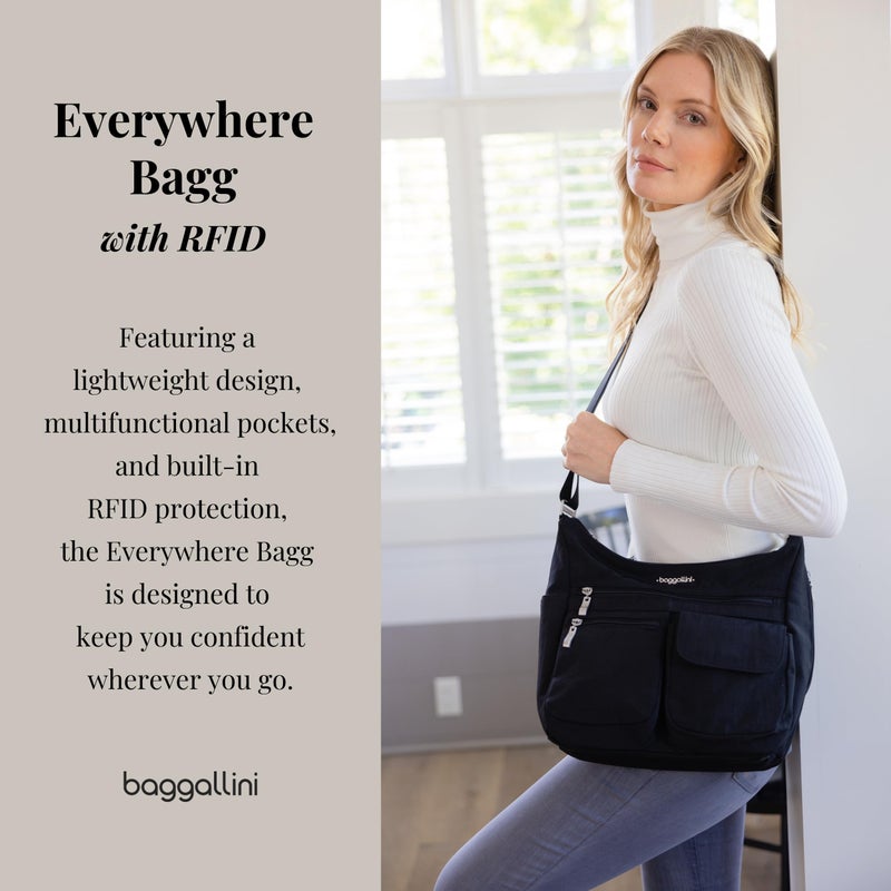 Baggallini Everywhere Bagg - Hobo Crossbody Bag for Women with RFID Wristlet â€“ Water-resistant Travel Bag - Image 2