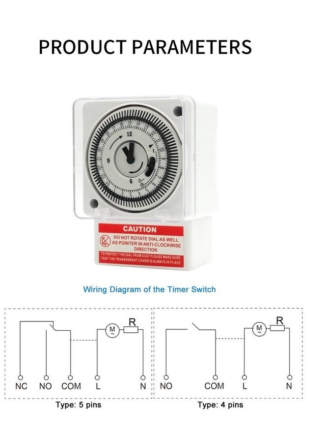Real Instruments FM/1 QT Quartz Analog Manual Time Switch J648B FM1 AC 240V Daily Dial Programmable Electronic Timer Switch - Image 5