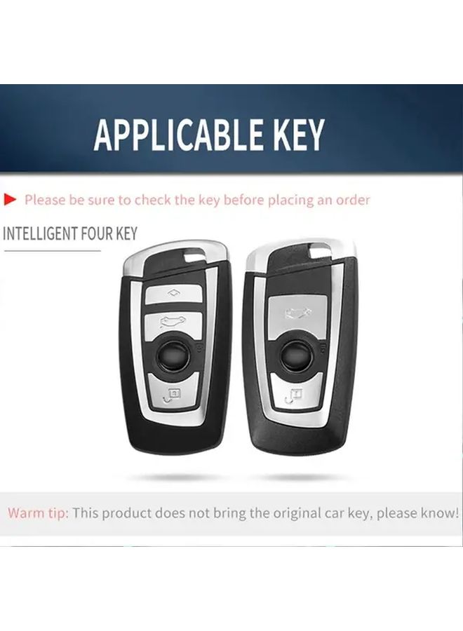 غطاء حافظة مفتاح سيارة فضي اللون لسيارات BMW من الفئات 1، 2، 3، 4، 5، 6، X1، X3، X4، X5، X6، F36، F25، F26، F30، F34، F10، F07، F20، Z10، F15، F16 - Image 2