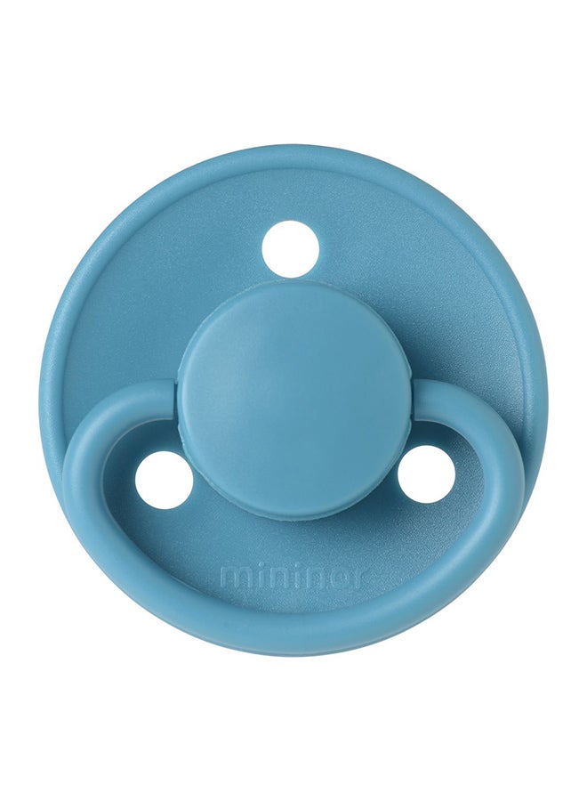 Mininor Round Pacifier Silicone 0M - Opal Lake - Image 1