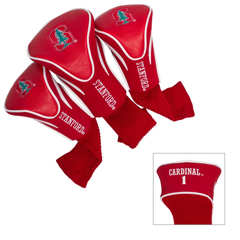 Team Golf NCAA Stanford Cardinal Contour Golf Club Headcovers (3 Count) Numbered 1, 3, & X, Fits Oversized Drivers, Utility, Rescue & Fairway Clubs, Velour lined for Extra Club Protection - Image 5