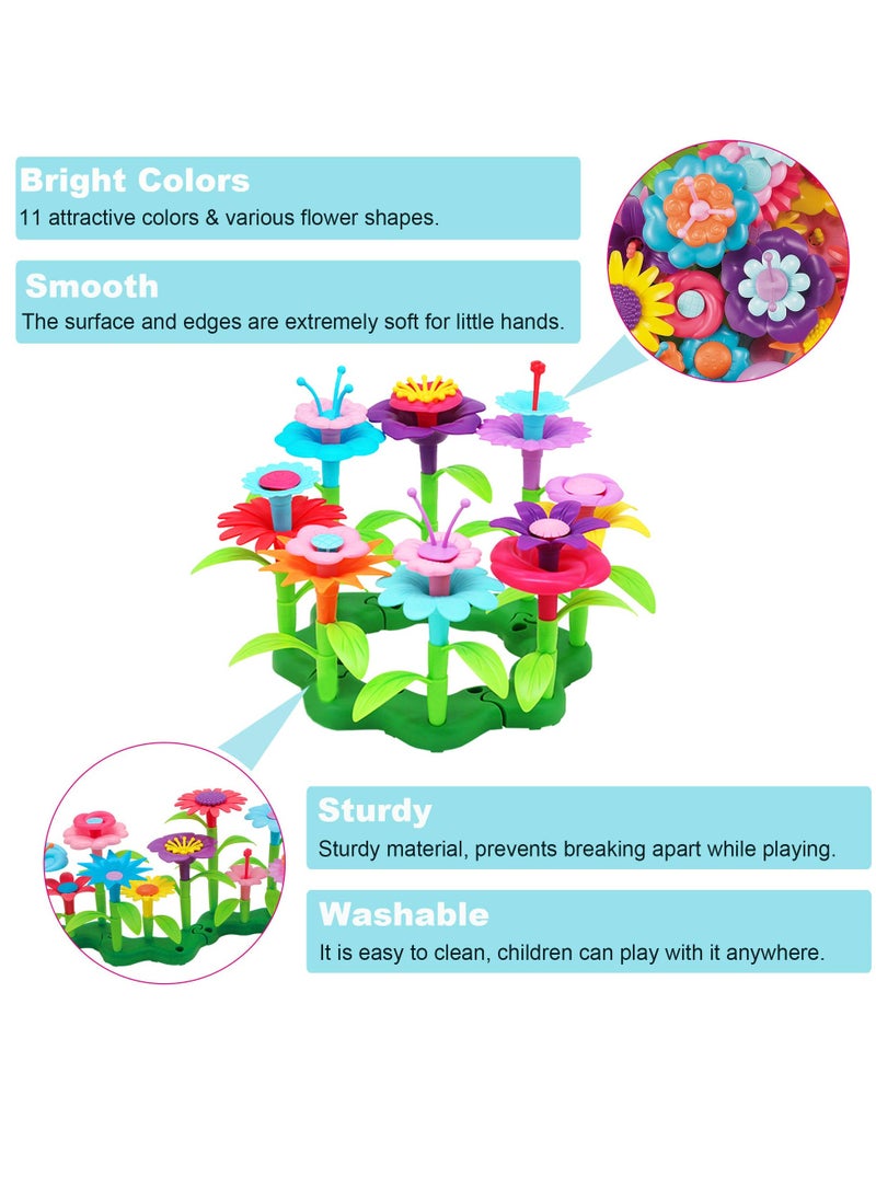 Excefore Flower Garden Building Set, 46 PCS Flower Garden Building Toys for Girls, STEM Gardening Pretend Play Set, Stacking Game for Toddlers and Preschoolers, Ages 3-8 Years  - Image 2
