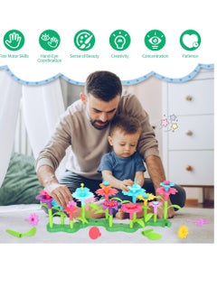 Excefore Flower Garden Building Set, 46 PCS Flower Garden Building Toys for Girls, STEM Gardening Pretend Play Set, Stacking Game for Toddlers and Preschoolers, Ages 3-8 Years  - Image 4