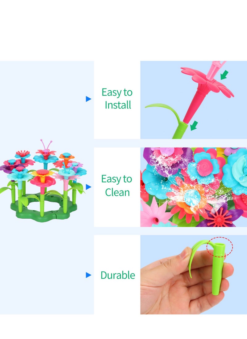 Excefore Flower Garden Building Set, 46 PCS Flower Garden Building Toys for Girls, STEM Gardening Pretend Play Set, Stacking Game for Toddlers and Preschoolers, Ages 3-8 Years  - Image 5