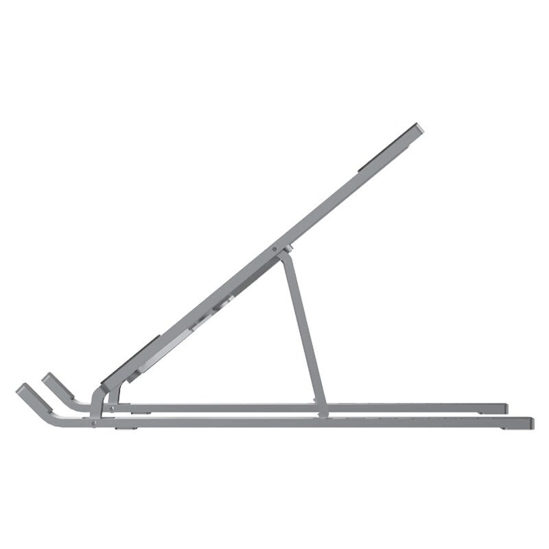 Huipu (HP) Laptop Cooling Stand with Height Adjustment, Aluminum Alloy Foldable Riser Compatible with Apple, Lenovo Legion, Huawei, Dell, Six-Level Adjustment - Silver - Image 3