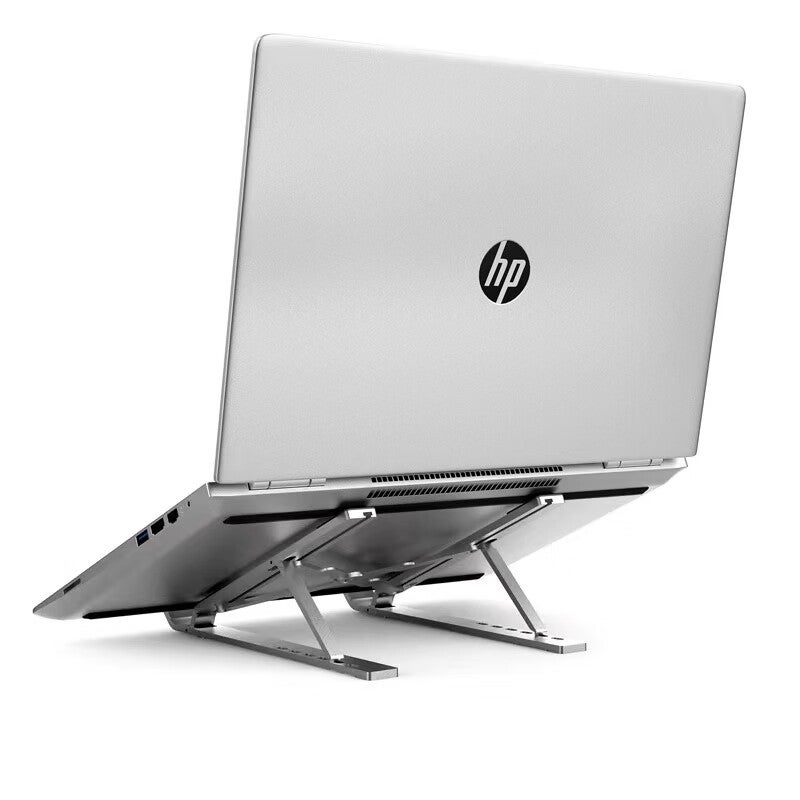 Huipu (HP) Laptop Cooling Stand with Height Adjustment, Aluminum Alloy Foldable Riser Compatible with Apple, Lenovo Legion, Huawei, Dell, Six-Level Adjustment - Silver - Image 5