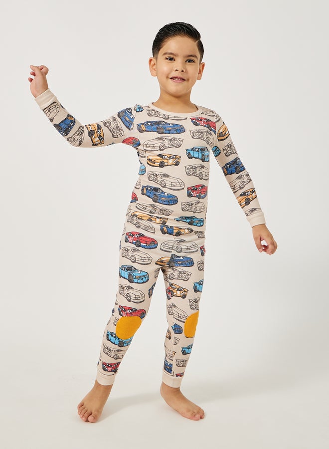 Styli Graphic Print Round Neck T-Shirt and Shorts Pyjama Set - Image 1