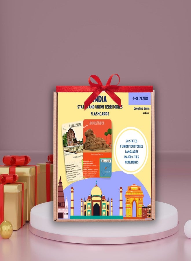 EKDALI India States and Capital Flashcards | All India States & Union Territories Flashcards Covered - 32 Thick Tear Resistant Flashcards - Image 5