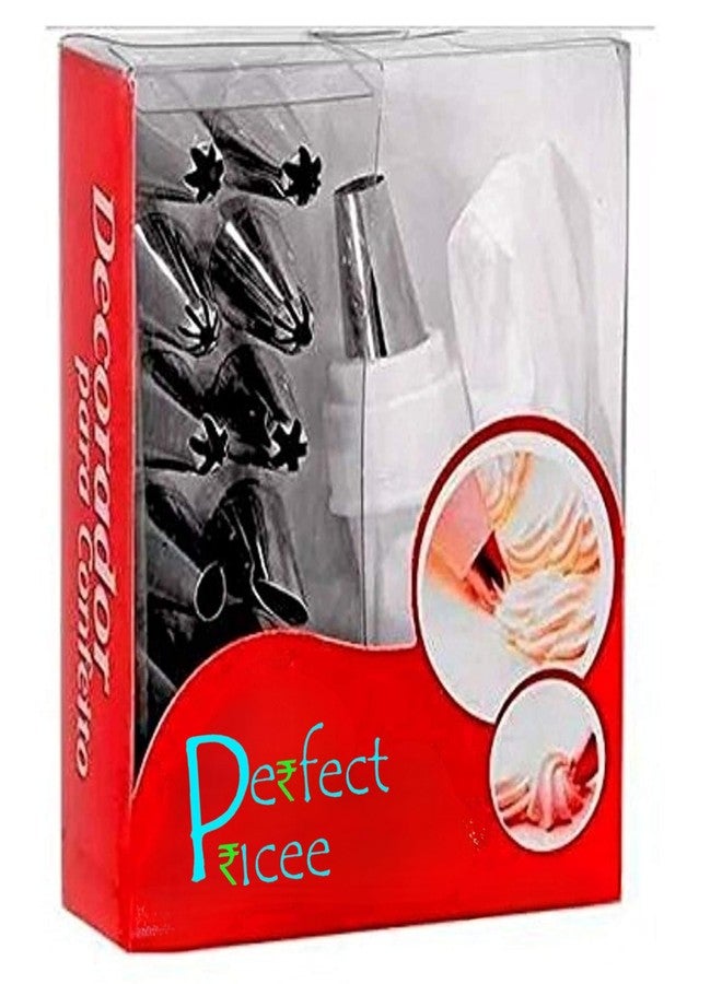 Perfect Pricee 12 Piece Cake Decorating Set Frosting Icing Piping Bag Tips with Steel Nozzles - Image 4