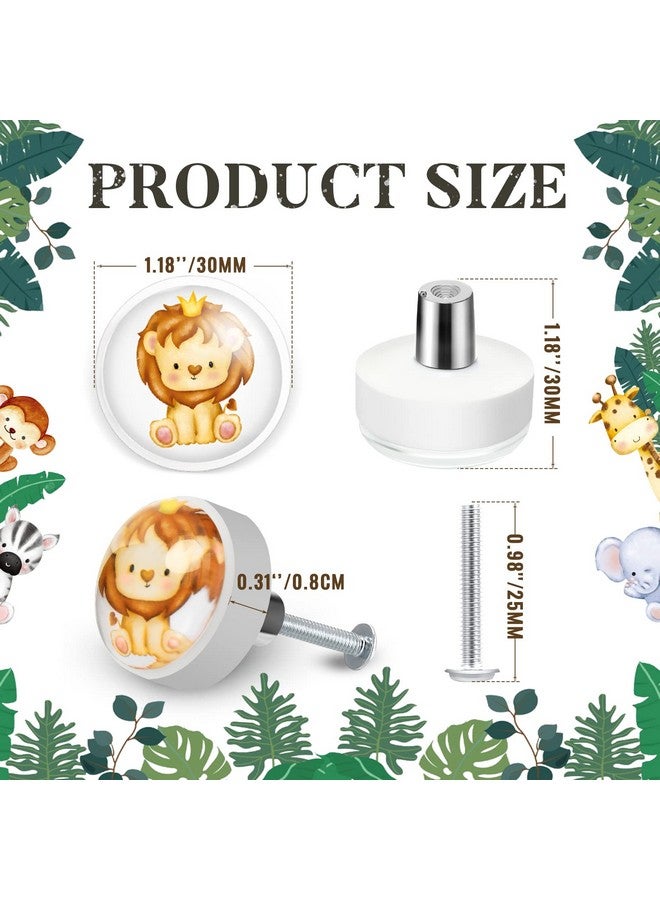 Fumete 12 Set Animal Silicone Drawer Knob, Round Cabinet Drawer Knobs Screws for Kids Dresser Nursery Closet Kitchen Cabinet - Image 2