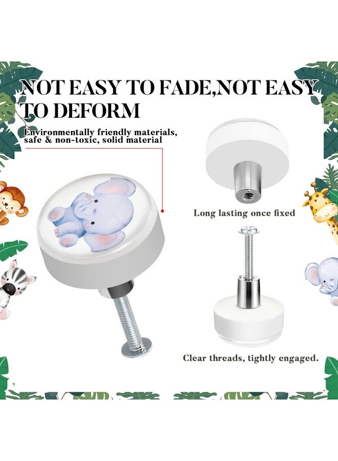 Fumete 12 Set Animal Silicone Drawer Knob, Round Cabinet Drawer Knobs Screws for Kids Dresser Nursery Closet Kitchen Cabinet - Image 3
