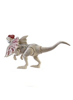 Jurassic World Toys Jurassic World Fierce Force Dilophosaurus Dinosaur Action Figure Movable Joints, Realistic Sculpting & Single Strike Feature, Kids Gift Ages 3 Years & Older  - Image 5