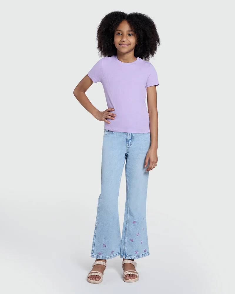 Ovs Lilac Breeze Ribbed Tee By – For Girls