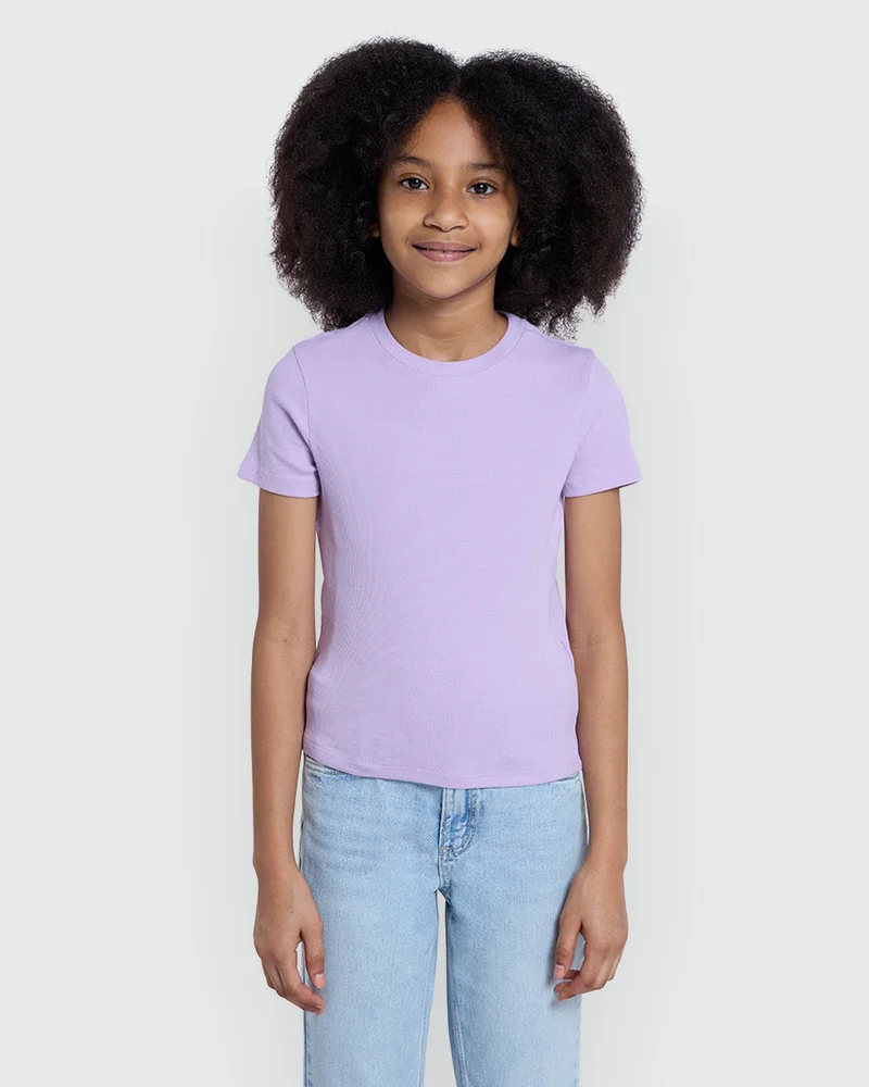Ovs Lilac Breeze Ribbed Tee By – For Girls