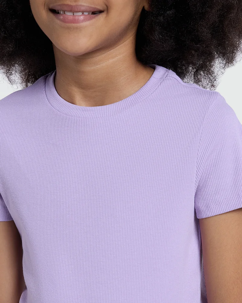 Ovs Lilac Breeze Ribbed Tee By – For Girls