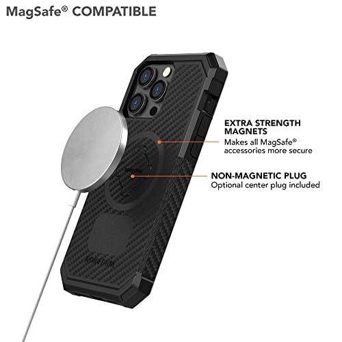 Rokform - iPhone 14 Pro Max Case, Rugged Series, Dual Magnet + MagSafe Compatible, iPhone Cover with RokLock Twist Lock, Magnetic Protective Apple Gear, Drop Tested Armor (Black) - Image 4