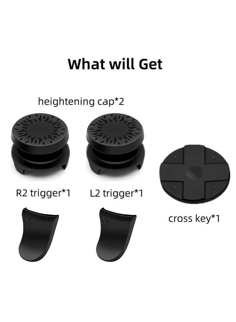 Buttons Set Cross Key Button Joystick Cap R2 L2 Extended Trigger Button Extender Set for PS5 controller - Image 4
